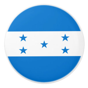 Honduras Flag Ceramic Knob
