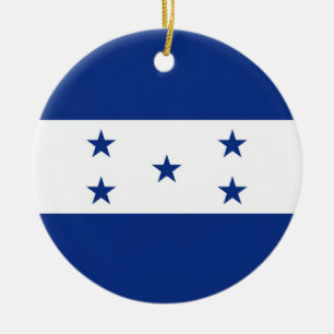 Honduras flag ceramic ornament