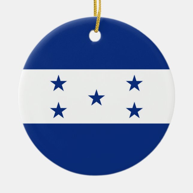 Honduras flag ceramic ornament (Front)