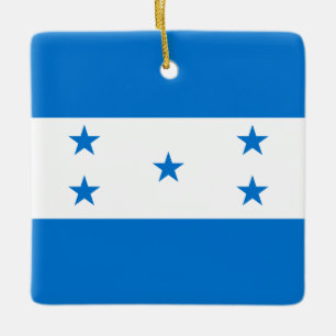 Honduras Flag Ceramic Ornament
