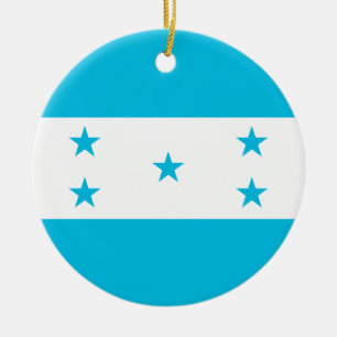 Honduras Flag Ceramic Ornament