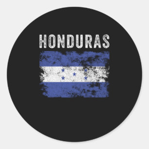 Honduras Flag Distressed - Honduran Flag Classic Round Sticker