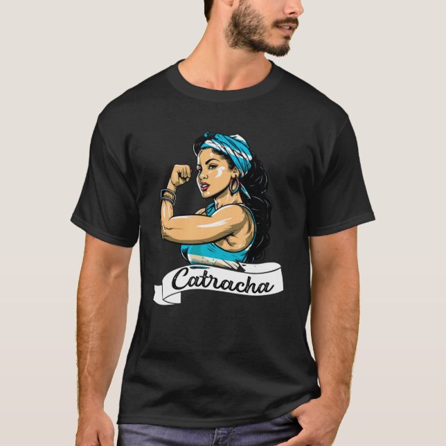 Honduras Flag Girl Women Camiseta Catracha Mujeres T-Shirt (Front)