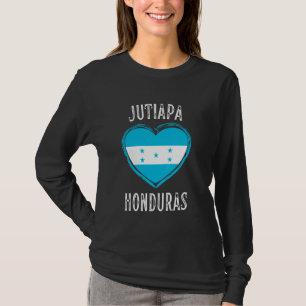 Honduras Flag Heart Jutiapa City T-Shirt