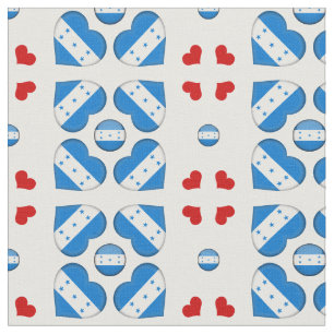 Honduras Flag & Honduras Heart fashion Fabric