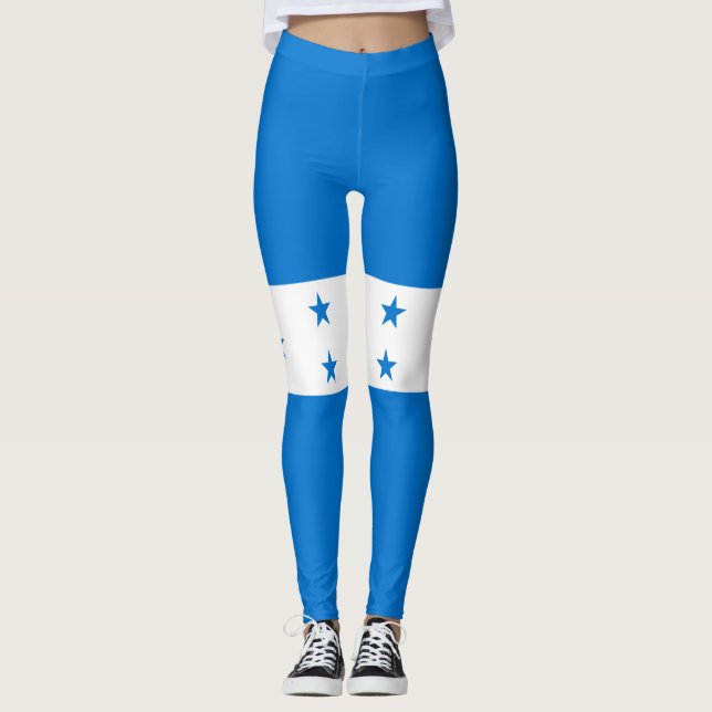 Honduras Flag Leggings (Front)