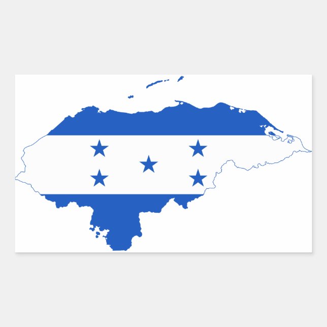 Honduras Flag Map HN Sticker (Front)