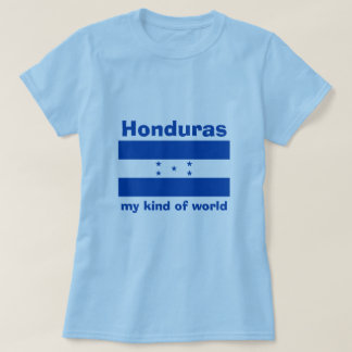 Honduras Flag + Map + Text T-Shirt