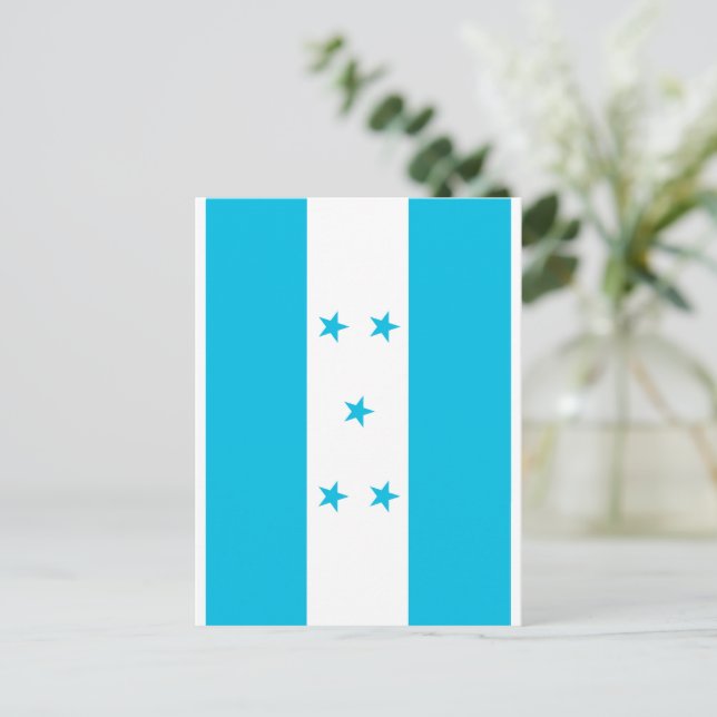 Honduras flag postcard (Standing Front)