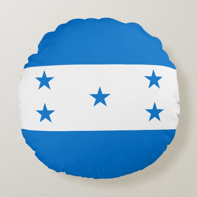 Honduras Flag Round Pillow (Front)