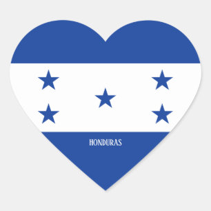 Honduras Flag Splendid Patriotic Heart Sticker