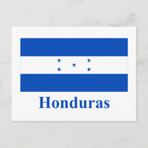 Honduras Flag with Name Postcard