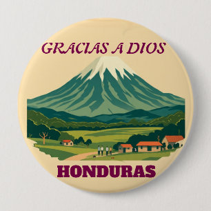  Honduras GRACIAS A DIOS Retro poster 4 Inch Round Button