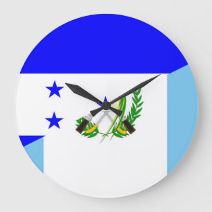 honduras guatemala country half flag symbol large clock