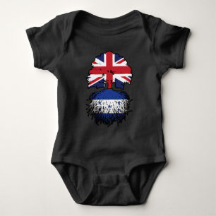 Honduras Honduran British UK Tree Roots Flag Baby Bodysuit