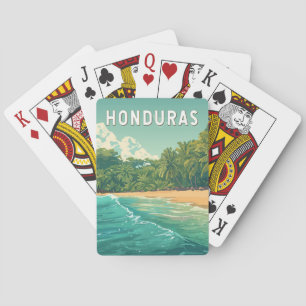 Honduras Illustration Travel Art Vintage Playing Cards