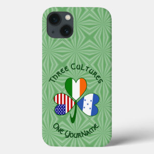 Hondúras Ireland USA Shamrock Flag Personalized iPhone 13 Case