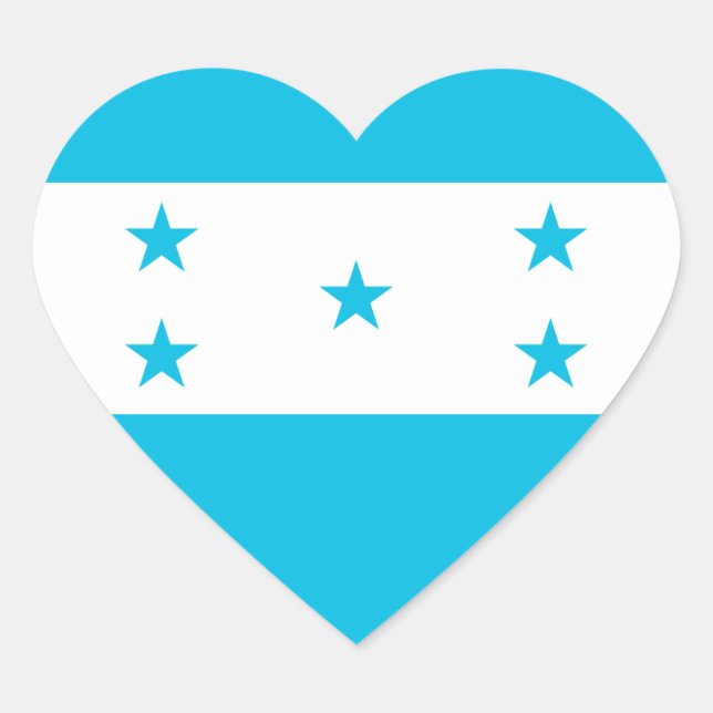 Honduras Love Flag Heart Sticker (Front)