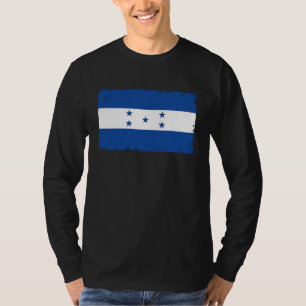 Honduras Map With Heartbeat Vintage Flag Honduras T-Shirt