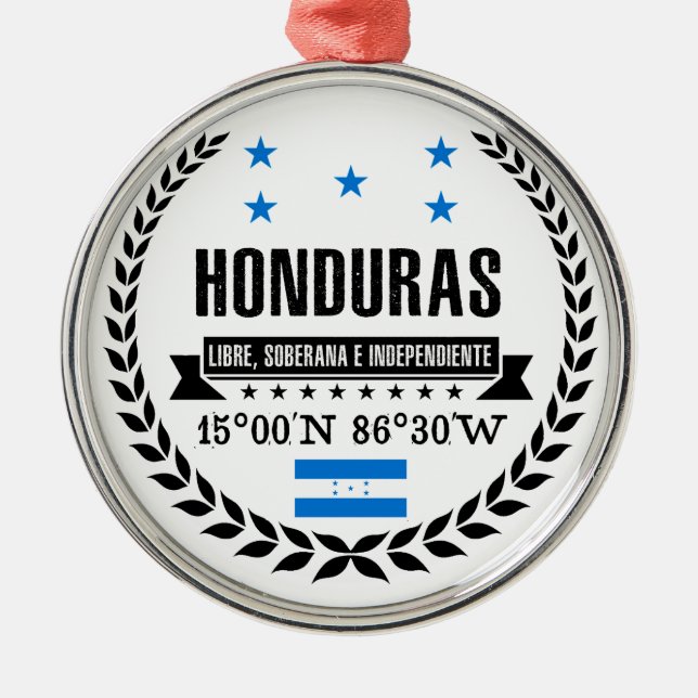 Honduras Metal Ornament (Front)