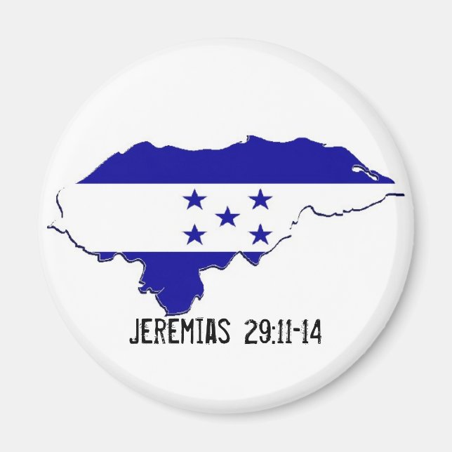 Honduras Mission Jeremias 29:11-14 - Customized Magnet (Front)