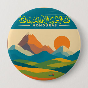 Honduras OLANCHO Retro poster 4 Inch Round Button