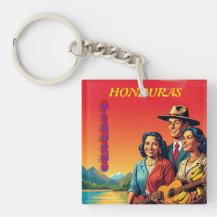  Honduras OLANCHO Retro poster Keychain