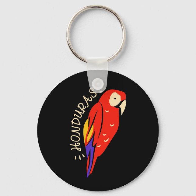 Honduras Parrot Keychain (Front)