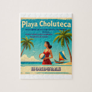  Honduras PLAYAS CHOLUTECA Retro poster Jigsaw Puzzle