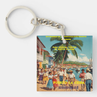  Honduras Puerto LA CEIBA Retro poster