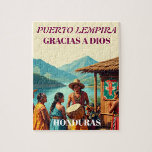  Honduras Puerto LEMPIRA Retro poster Jigsaw Puzzle