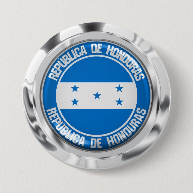 Honduras Round Emblem 3 Inch Round Button (Front)