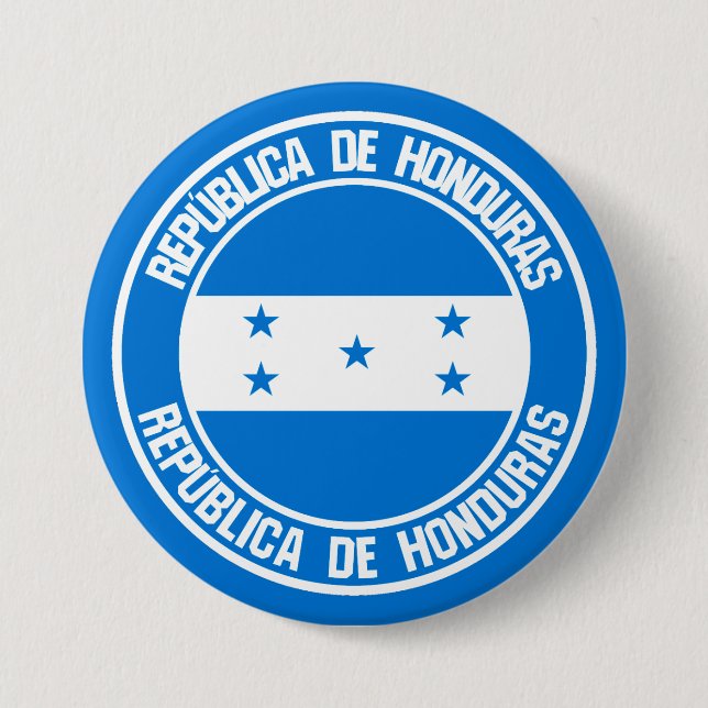 Honduras Round Emblem 3 Inch Round Button (Front)