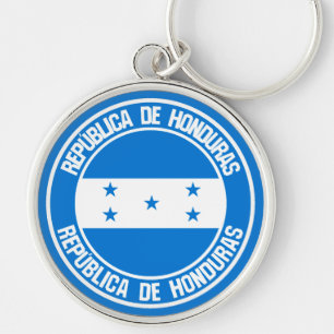 Honduras Round Emblem Keychain