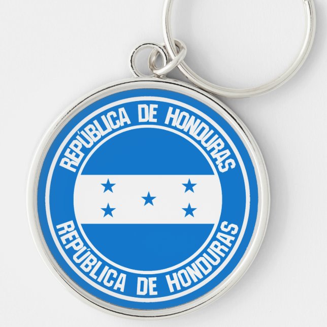 Honduras Round Emblem Keychain (Front)