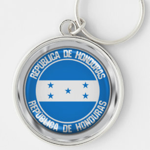 Honduras Round Emblem Keychain