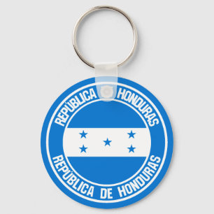 Honduras Round Emblem Keychain