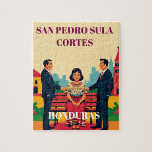  Honduras SAN PEDRO SULA Retro poster Jigsaw Puzzle
