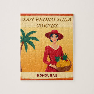  Honduras SAN PEDRO SULA Retro poster Jigsaw Puzzle