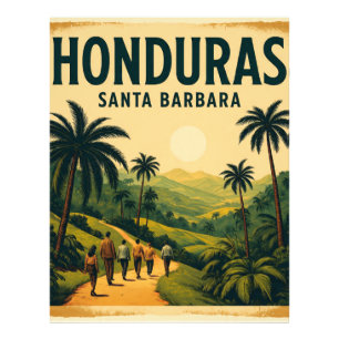  Honduras Santa Barbara Retro poster