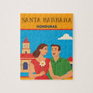  Honduras Santa Barbara Retro poster Jigsaw Puzzle