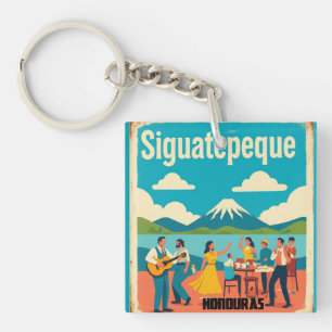  Honduras SIGUATEPEQUE Retro poster Keychain