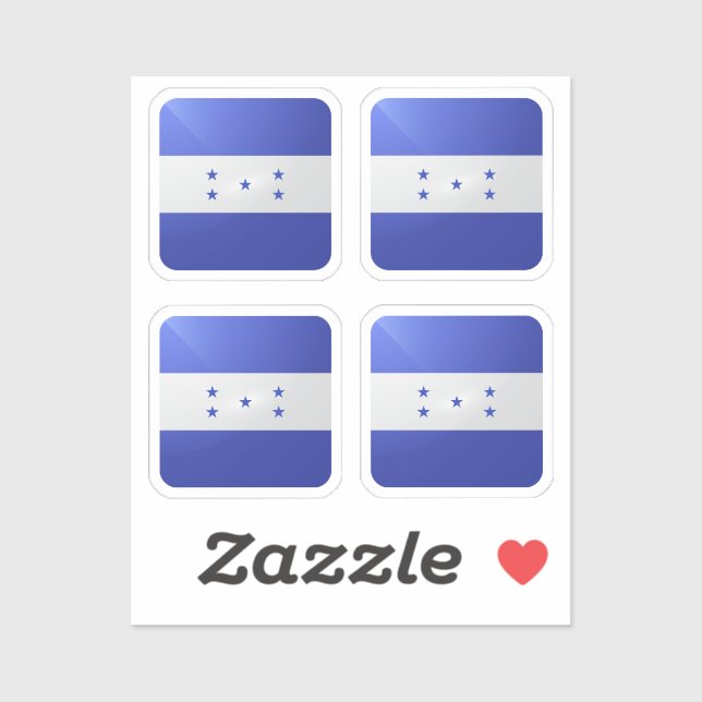 Honduras square glossy flag (Sheet)