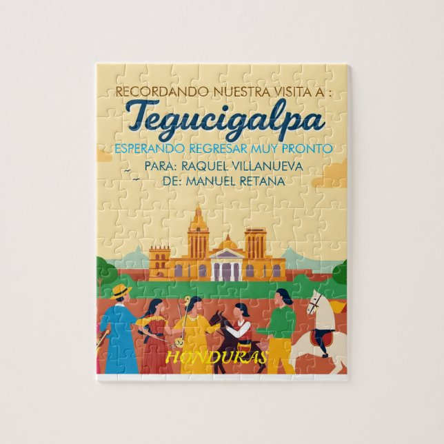  Honduras TEGUCIGALPA DC Retro poster Jigsaw Puzzle (Vertical)