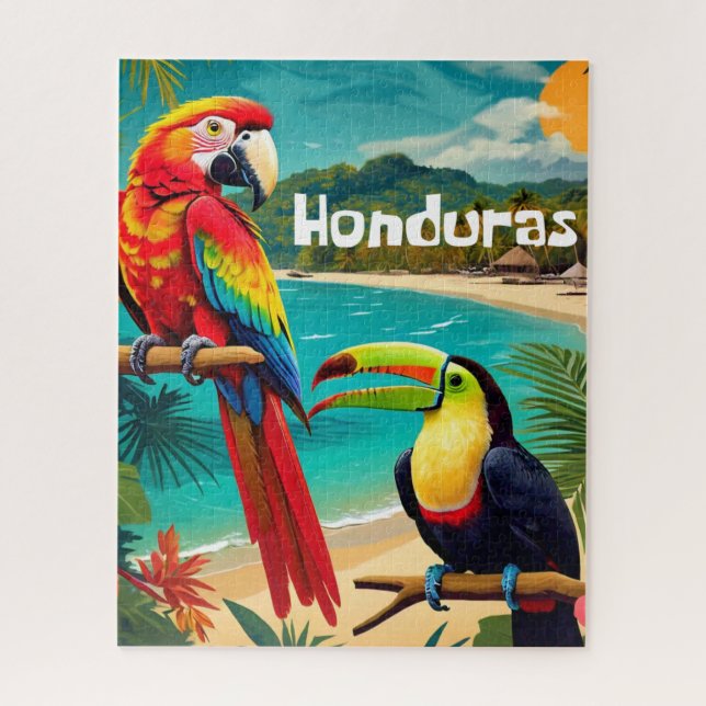 Honduras Travel Vintage Retro Poster Jigsaw Puzzle (Vertical)