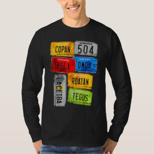 Honduras turistic car plates Copan Tela Omoa T-Shirt