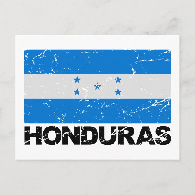 Honduras Vintage Flag Postcard (Front)