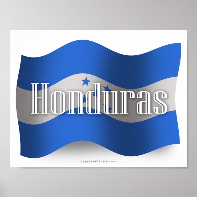 Honduras Waving Flag Poster (Front)