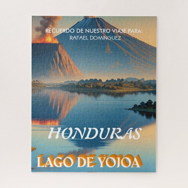  Honduras Yojoa Lake Retro poster  Jigsaw Puzzle (Vertical)