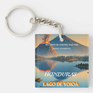  Honduras Yojoa Lake Retro poster  Keychain
